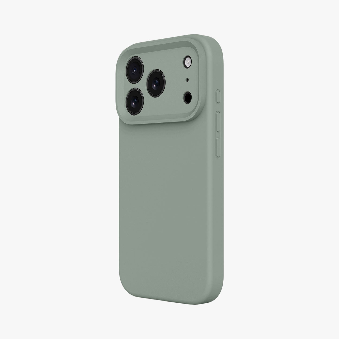 Magnetic Phone Case | Sage Green Silicone Liquid Solid Color - Precise Fit