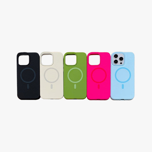 MagSafe Phone Case | Premium Magnetic Liquid Silicone Solid Color Phone Case with Large Cutouts No.1-5