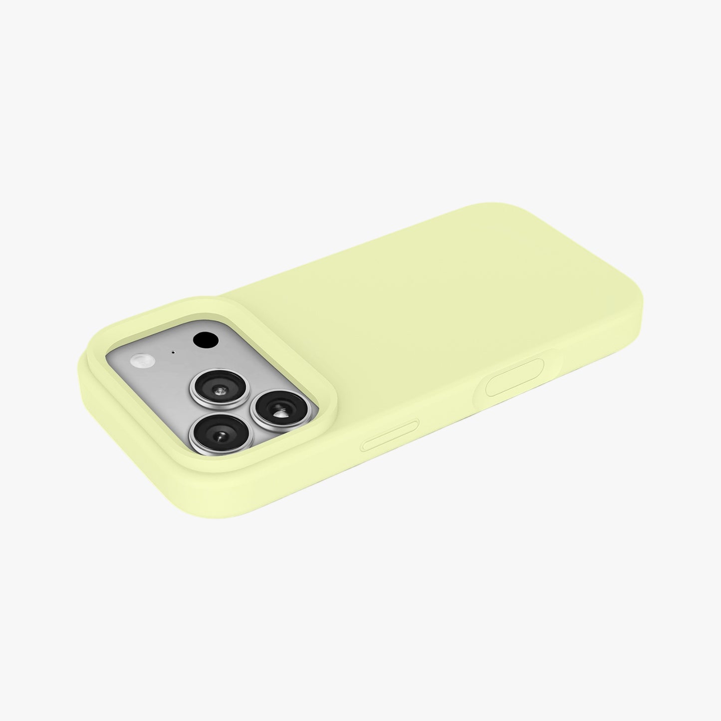 Magnetic Phone Case | Cream Yellow Silicone Liquid Solid Color - Open Camera