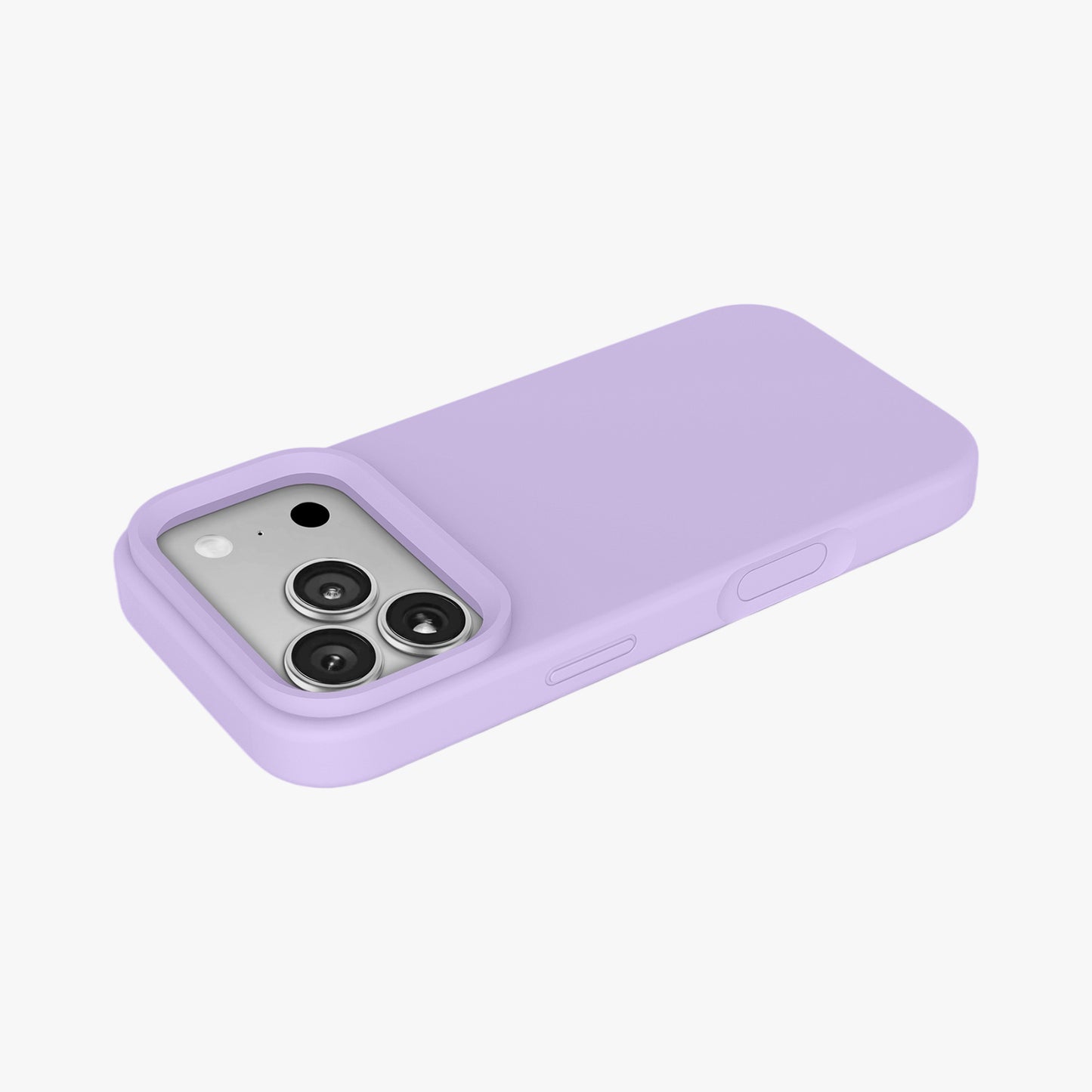Magnetic Phone Case | Lavender Silicone Liquid Solid Color - Open Camera