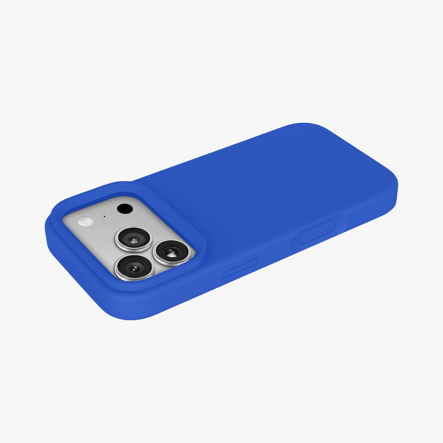 Magnetic Phone Case | Royal Blue Silicone Liquid Solid Color - Open Camera