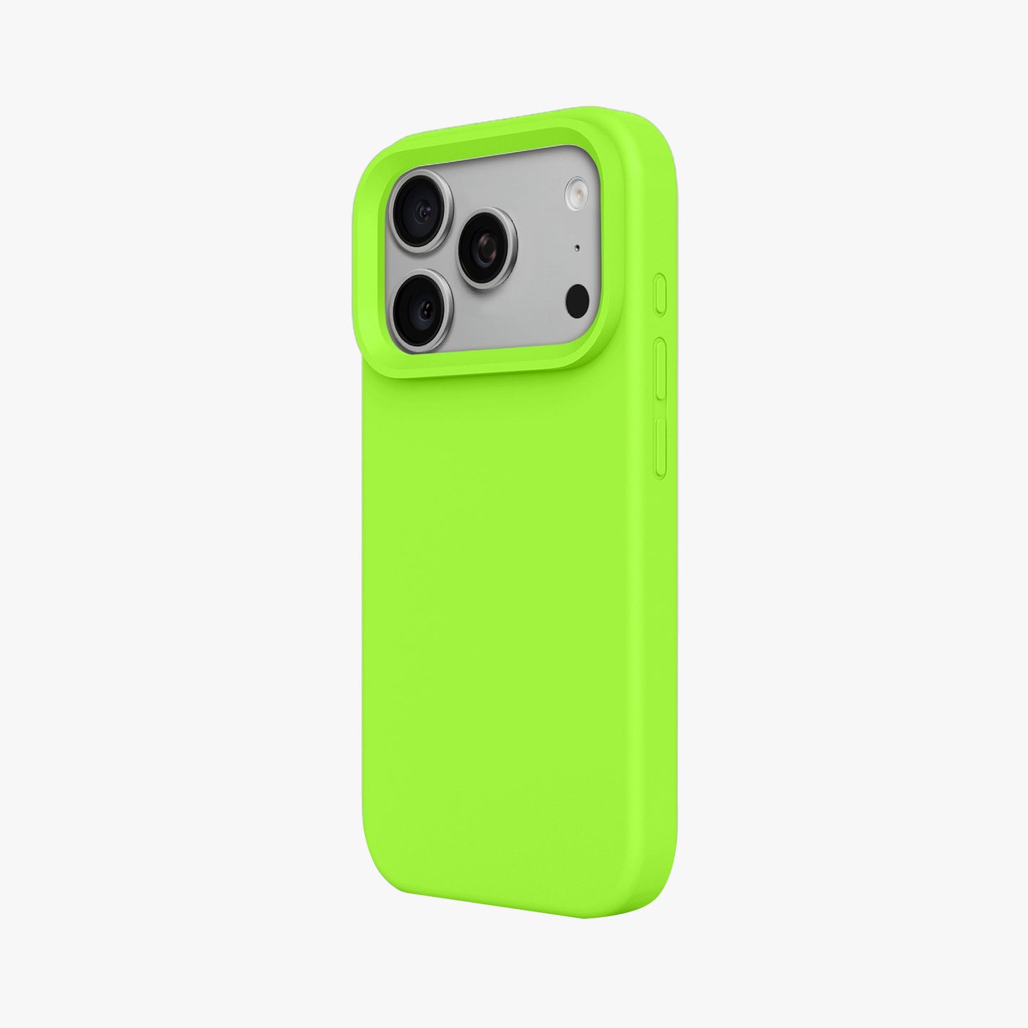Magnetic Phone Case | Neon Green Silicone Liquid Solid Color - Open Camera