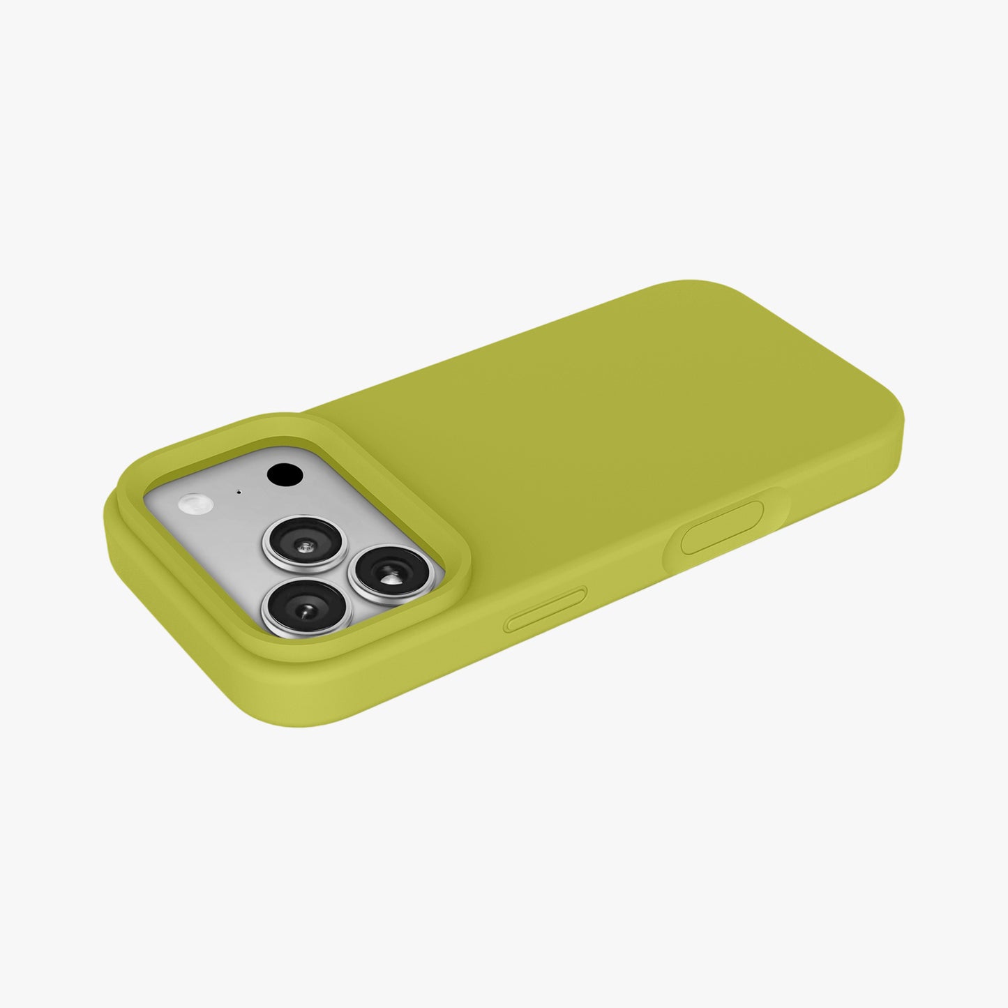 Magnetic Phone Case | Avocado Green Silicone Liquid Solid Color - Open Camera