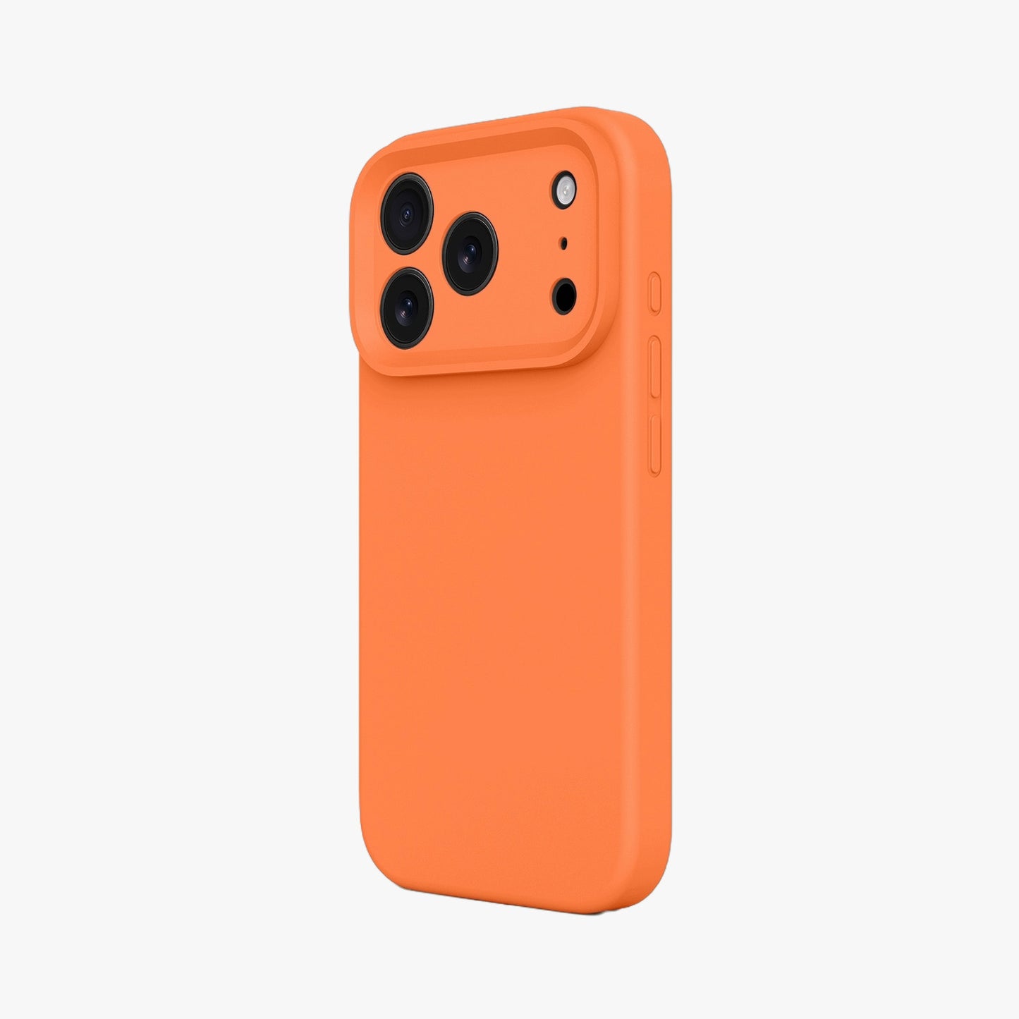 Magnetic Phone Case | Vibrant Orange Silicone Liquid Solid Color - Precise Fit