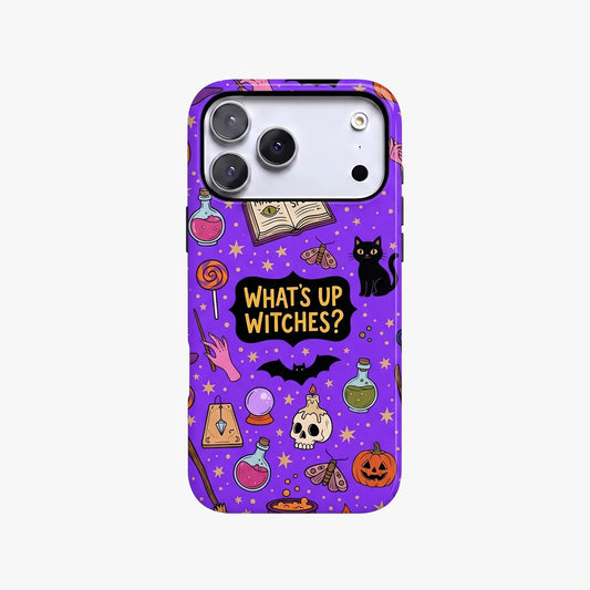 Magnetic Phone Case | Purple Halloween Magic Print Vintage Seasonal