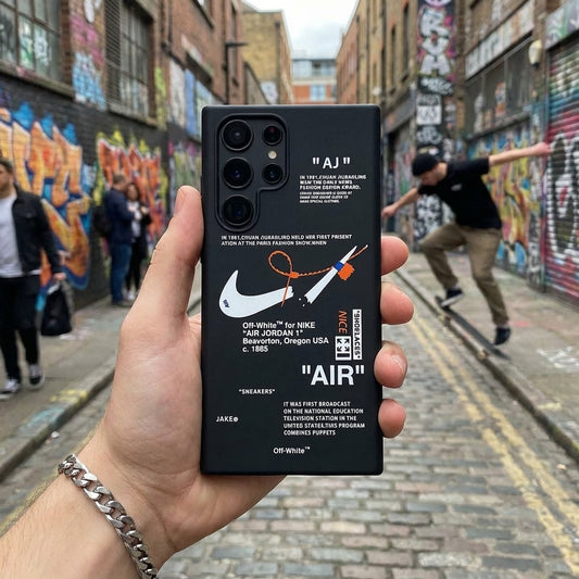 Black Streetwear Galaxy S26 Case – Industrial Deconstructed Cover