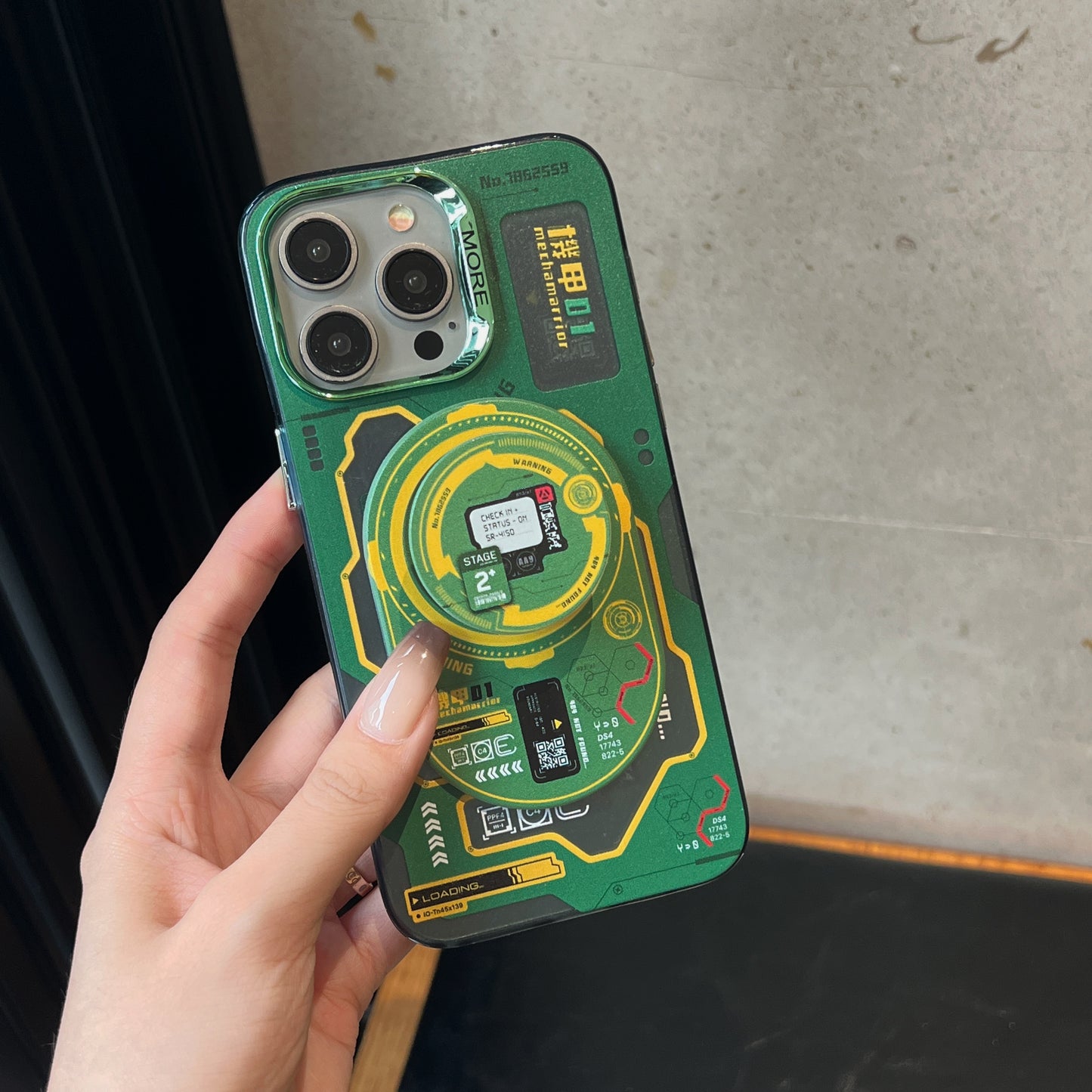 Magsafe Phone Case | MechWarArmor Green (Optional Magnetic Holder)