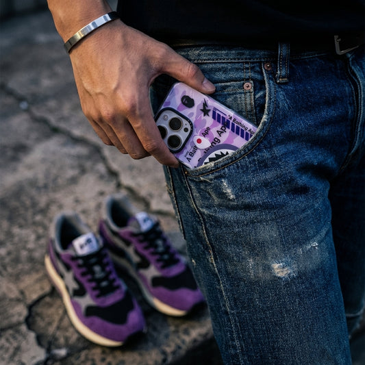 Purple Camo Ape iPhone Case – Durable Streetwear Phone Cover – Limited Edition Style