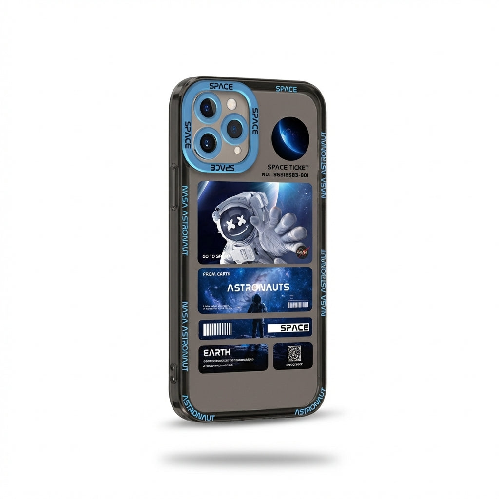 Transparent Phone Case | Lunar Landing Blue