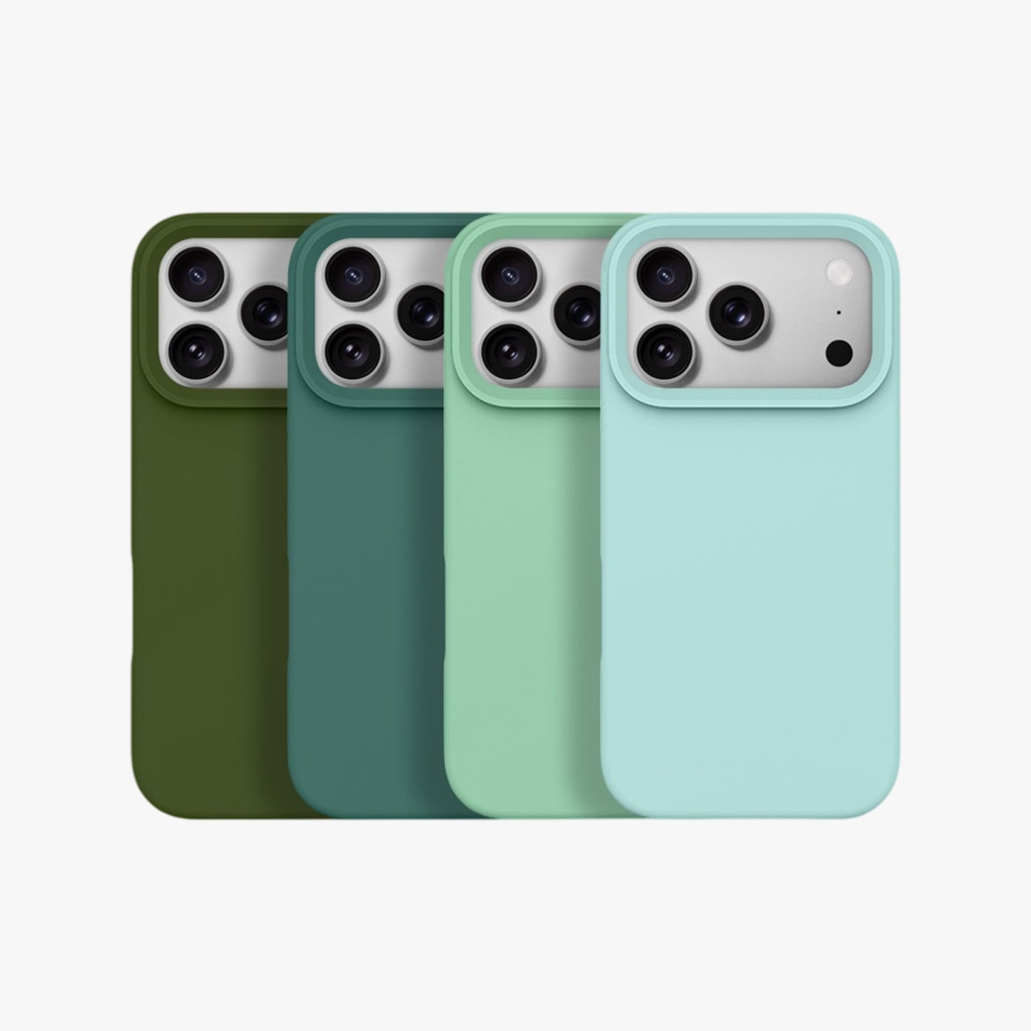 Magnetic Phone Case | Olive Green Silicone Liquid Solid Color - Open Camera