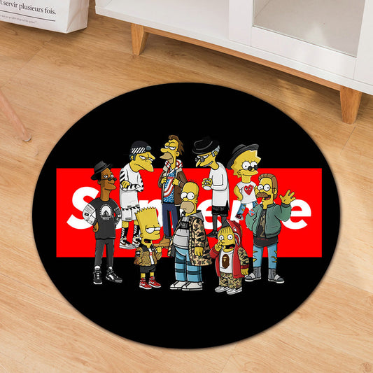 SPICEUP STUDIO | SU Trendy Round Area Rug 1 | Modern Living Room and Bedroom Carpet | Popular Social Media Style Rug