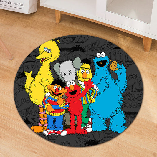 SPICEUP STUDIO | KS Trendy Round Area Rug 2 | Modern Living Room and Bedroom Carpet | Popular Social Media Style Rug