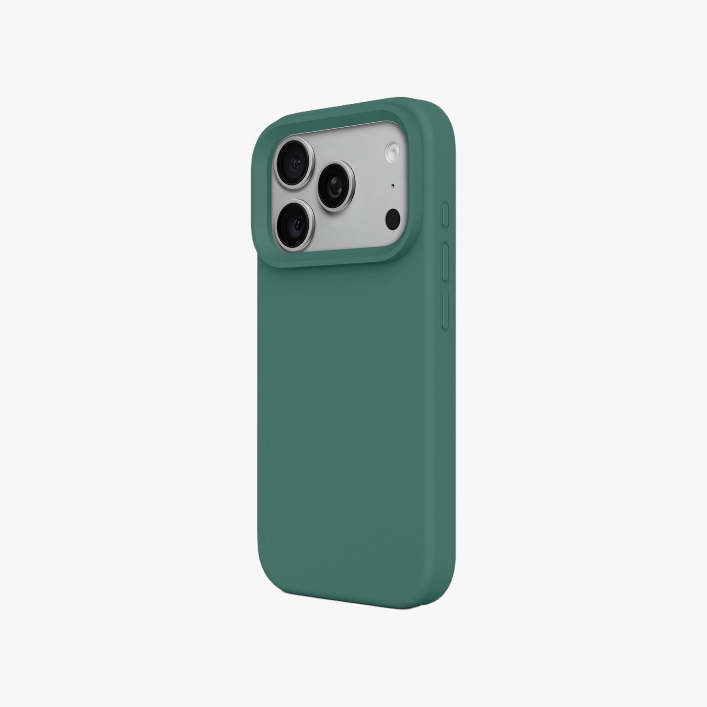 Magnetic Phone Case | Eucalyptus Green Silicone Liquid Solid Color - Open Camera
