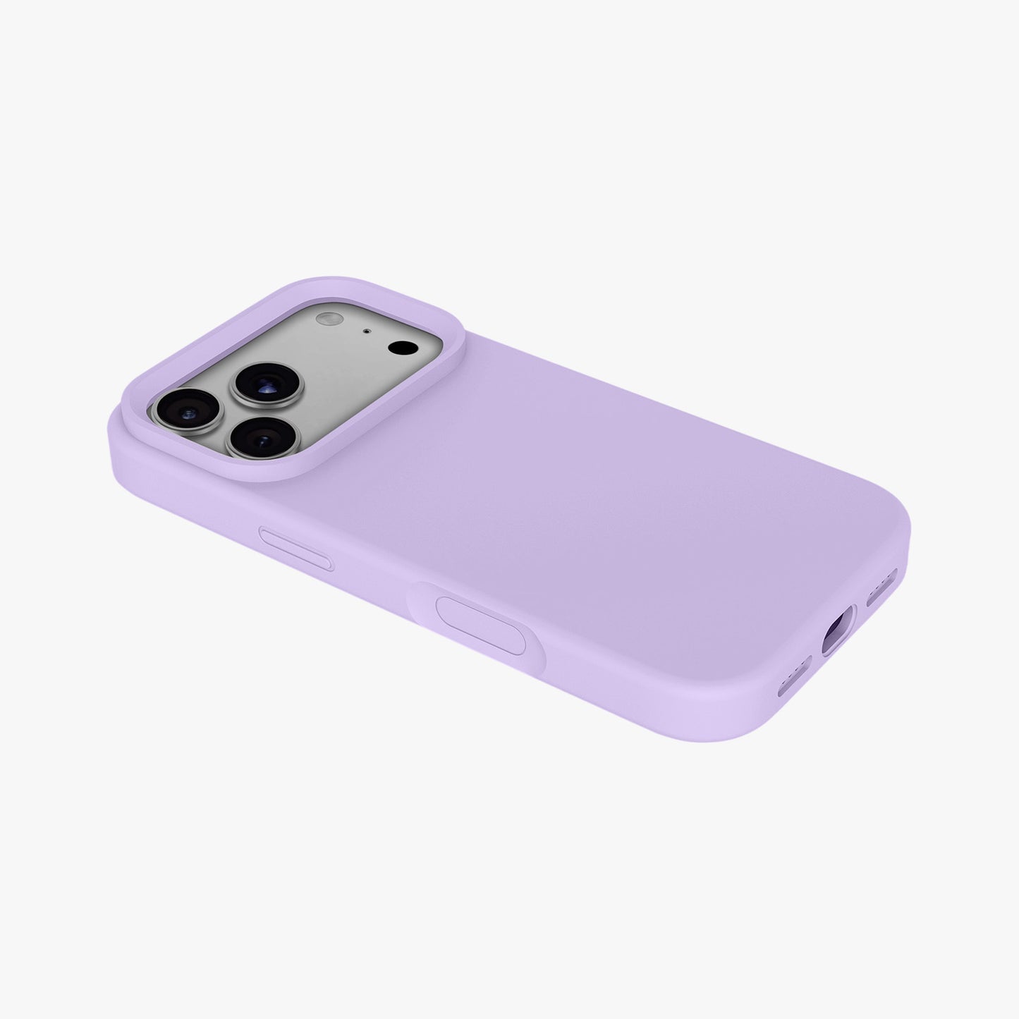 Magnetic Phone Case | Lavender Silicone Liquid Solid Color - Open Camera