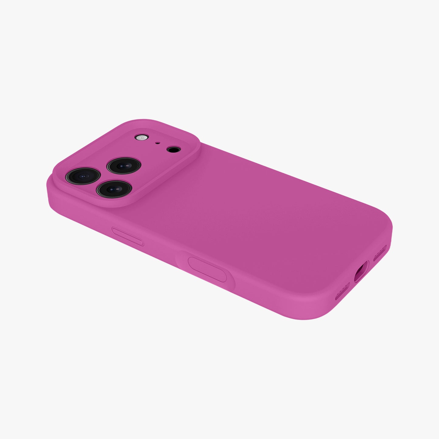 Magnetic Phone Case | Magenta Silicone Liquid Solid Color - Precise Fit