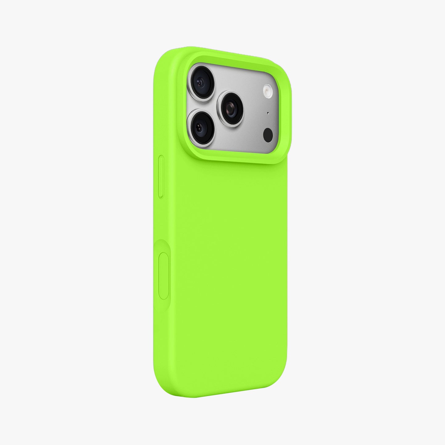 Magnetic Phone Case | Neon Green Silicone Liquid Solid Color - Open Camera