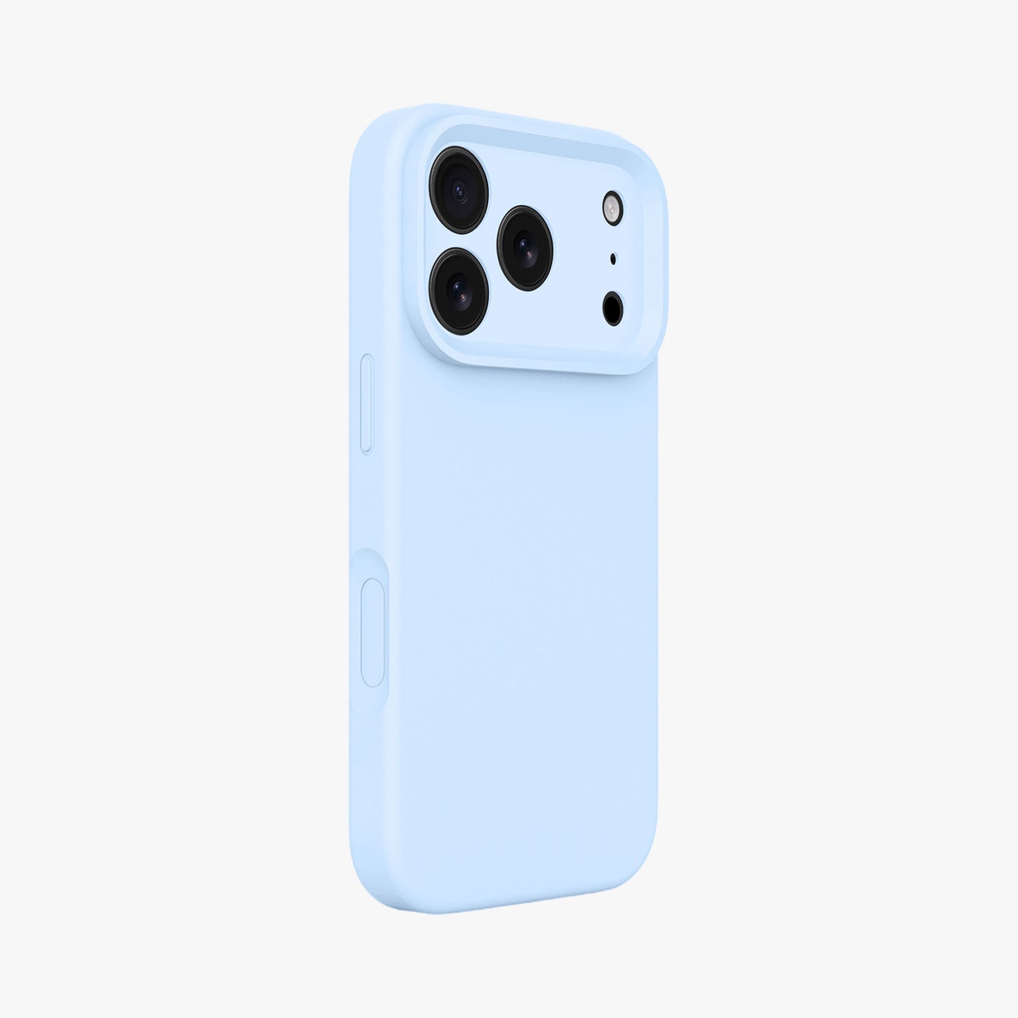 Magnetic Phone Case | Ice Blue Silicone Liquid Solid Color - Precise Fit