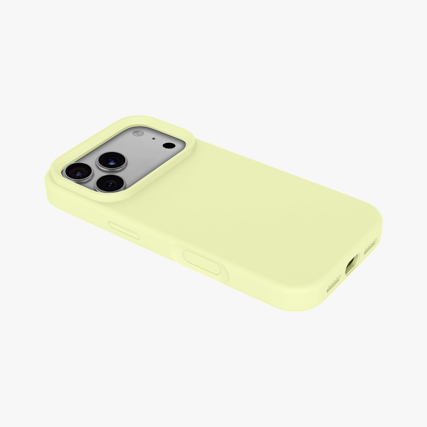 Magnetic Phone Case | Cream Yellow Silicone Liquid Solid Color - Open Camera