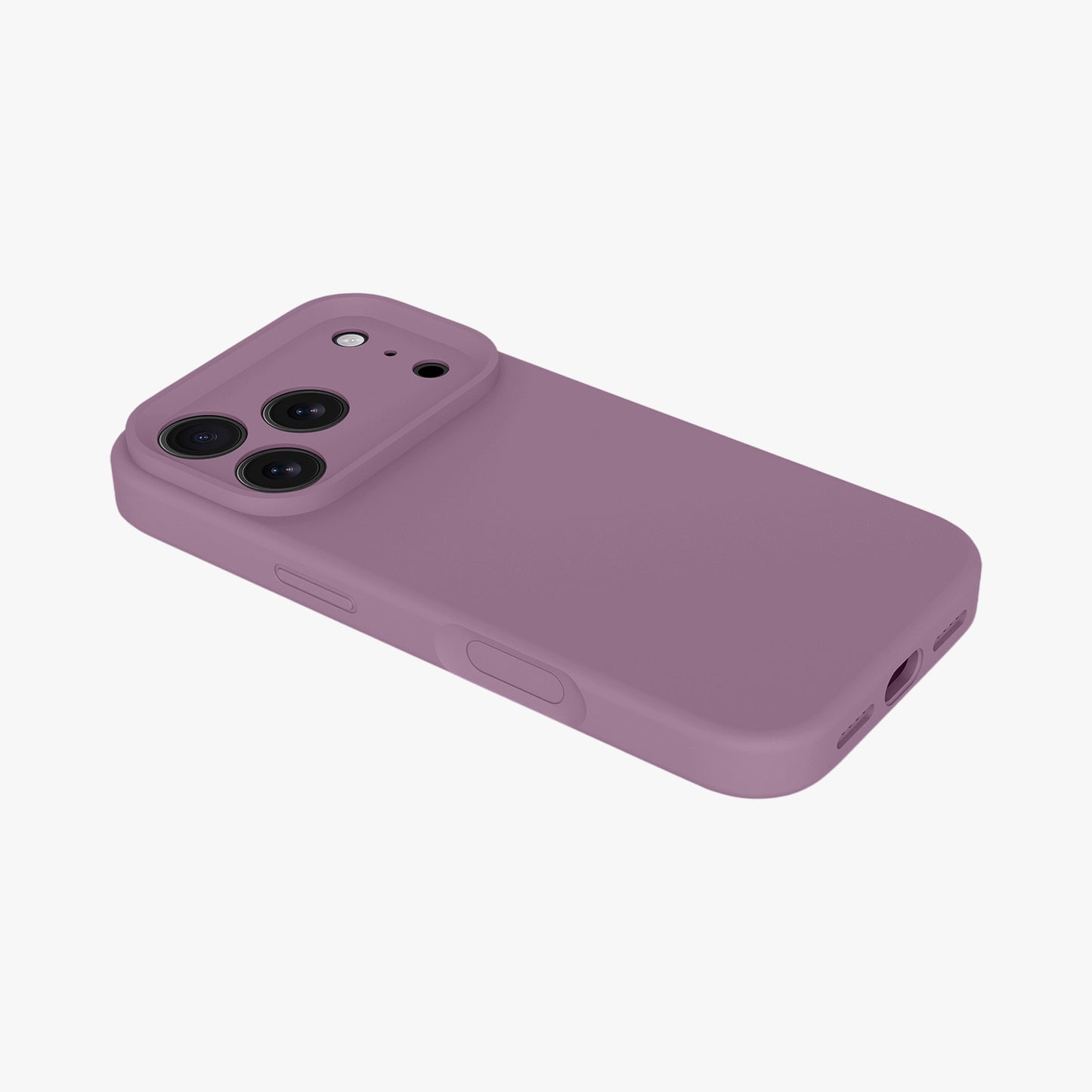 Magnetic Phone Case | Mauve Silicone Liquid Solid Color - Precise Fit