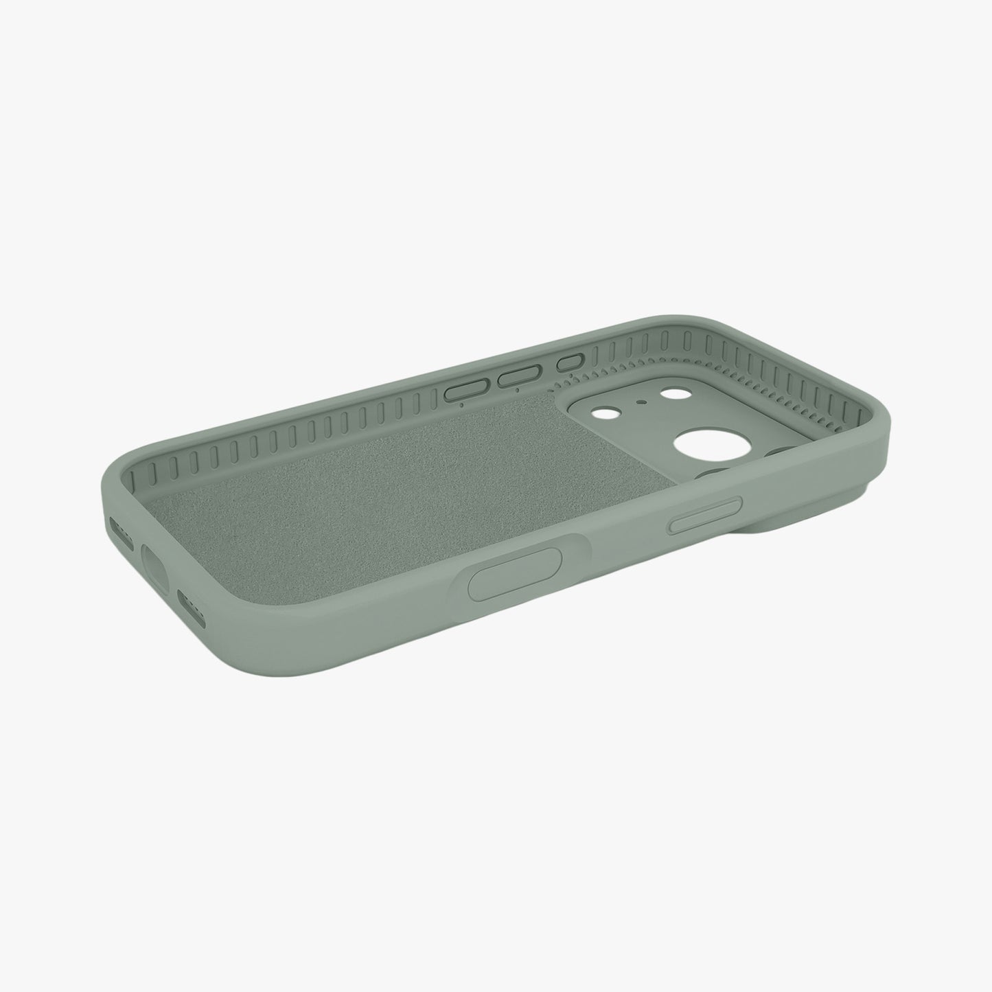 Magnetic Phone Case | Sage Green Silicone Liquid Solid Color - Precise Fit