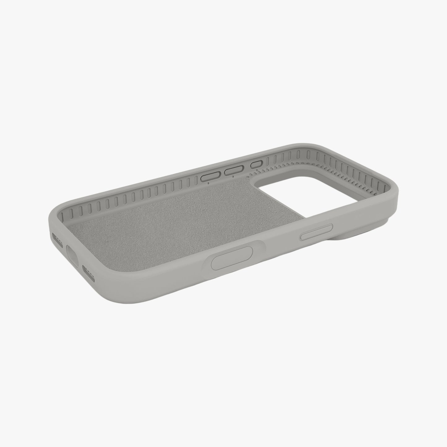 Magnetic Phone Case | Stone Gray Silicone Liquid Solid Color - Open Camera