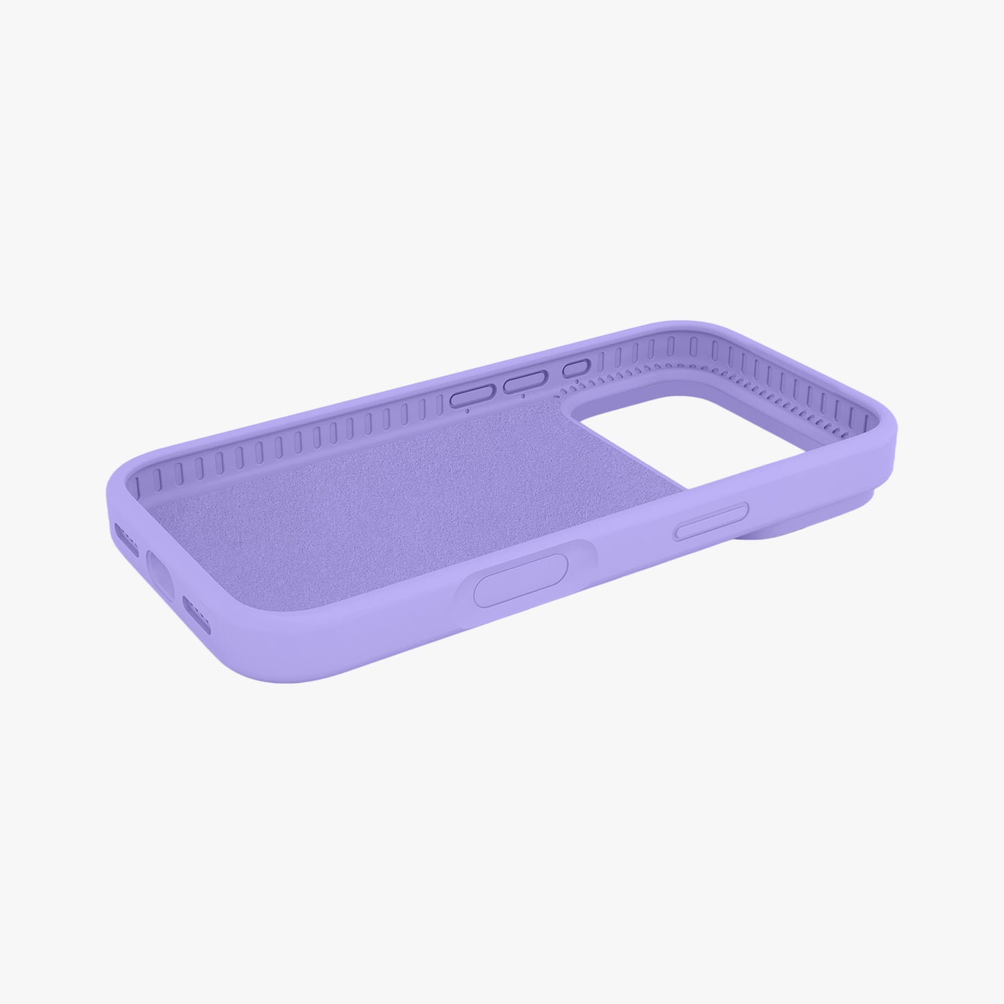 Magnetic Phone Case | Light Purple Silicone Liquid Solid Color - Open Camera