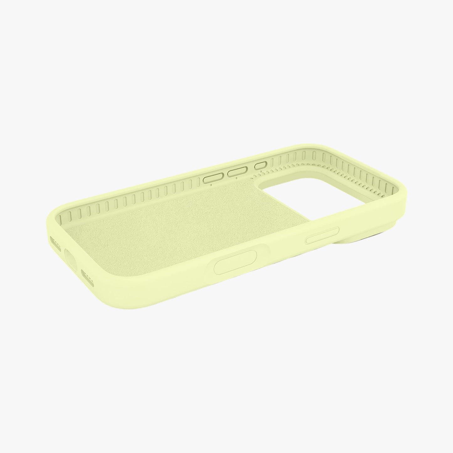 Magnetic Phone Case | Cream Yellow Silicone Liquid Solid Color - Open Camera