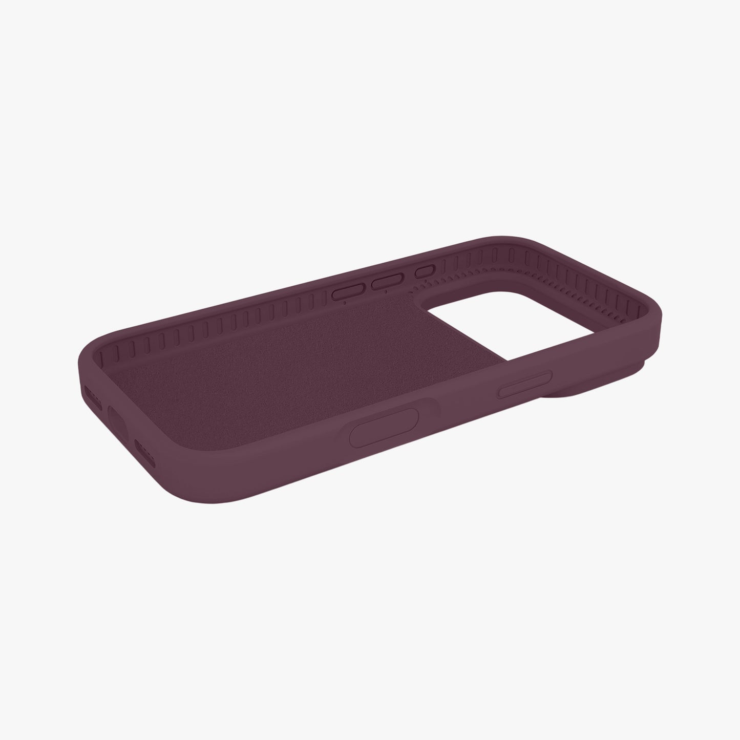 Magnetic Phone Case | Burgundy Silicone Liquid Solid Color - Open Camera