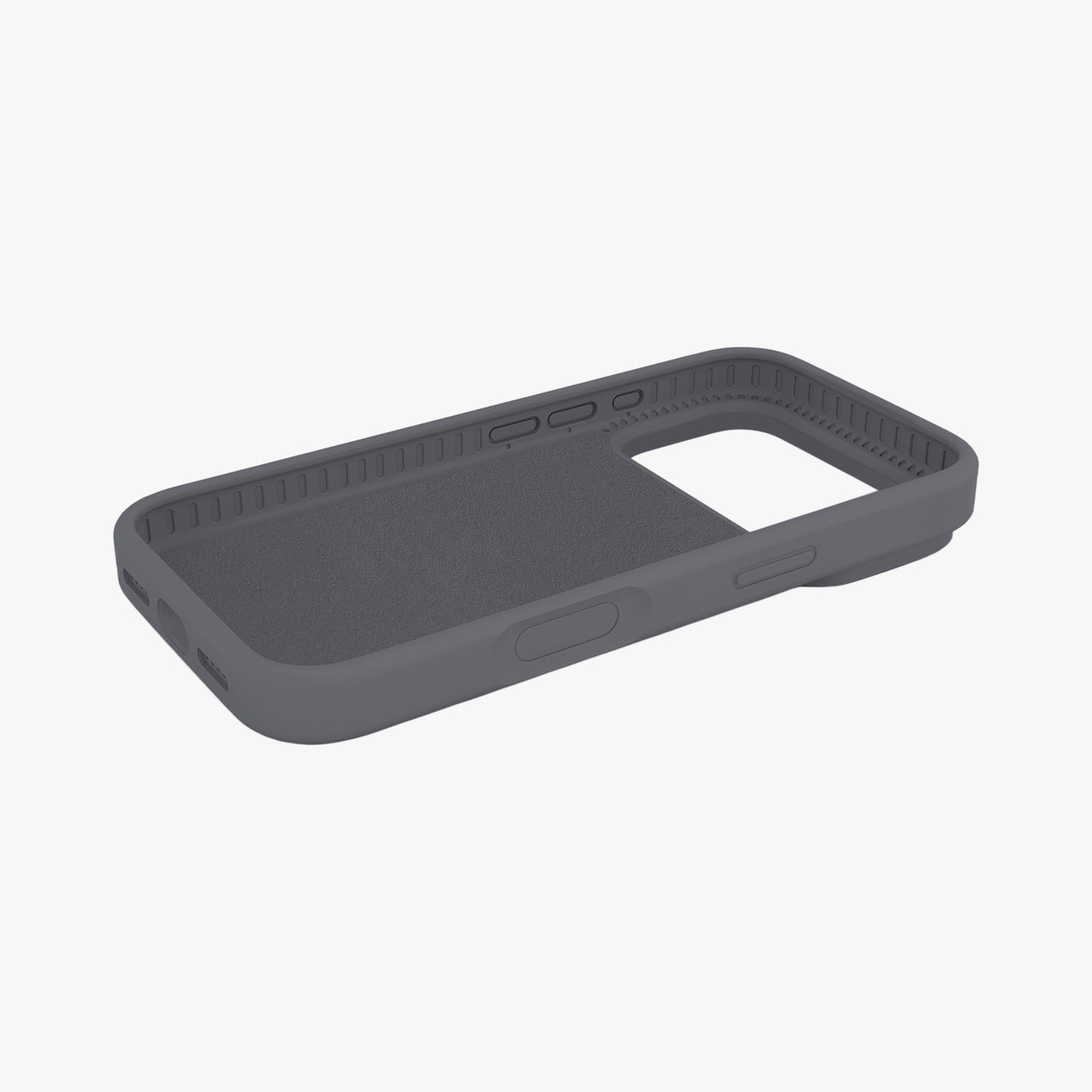Magnetic Phone Case | Graphite Gray Silicone Liquid Solid Color - Open Camera