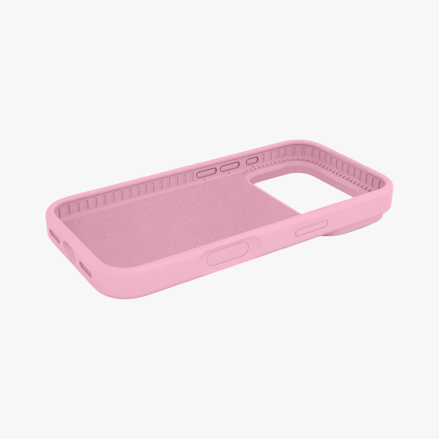 Magnetic Phone Case | Rose Pink Silicone Liquid Solid Color - Open Camera