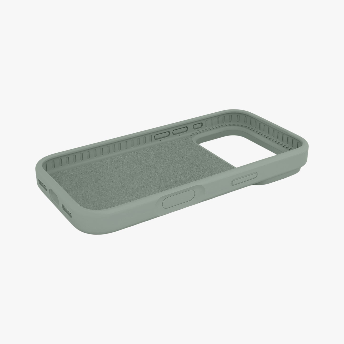 Magnetic Phone Case | Sage Green Silicone Liquid Solid Color - Open Camera