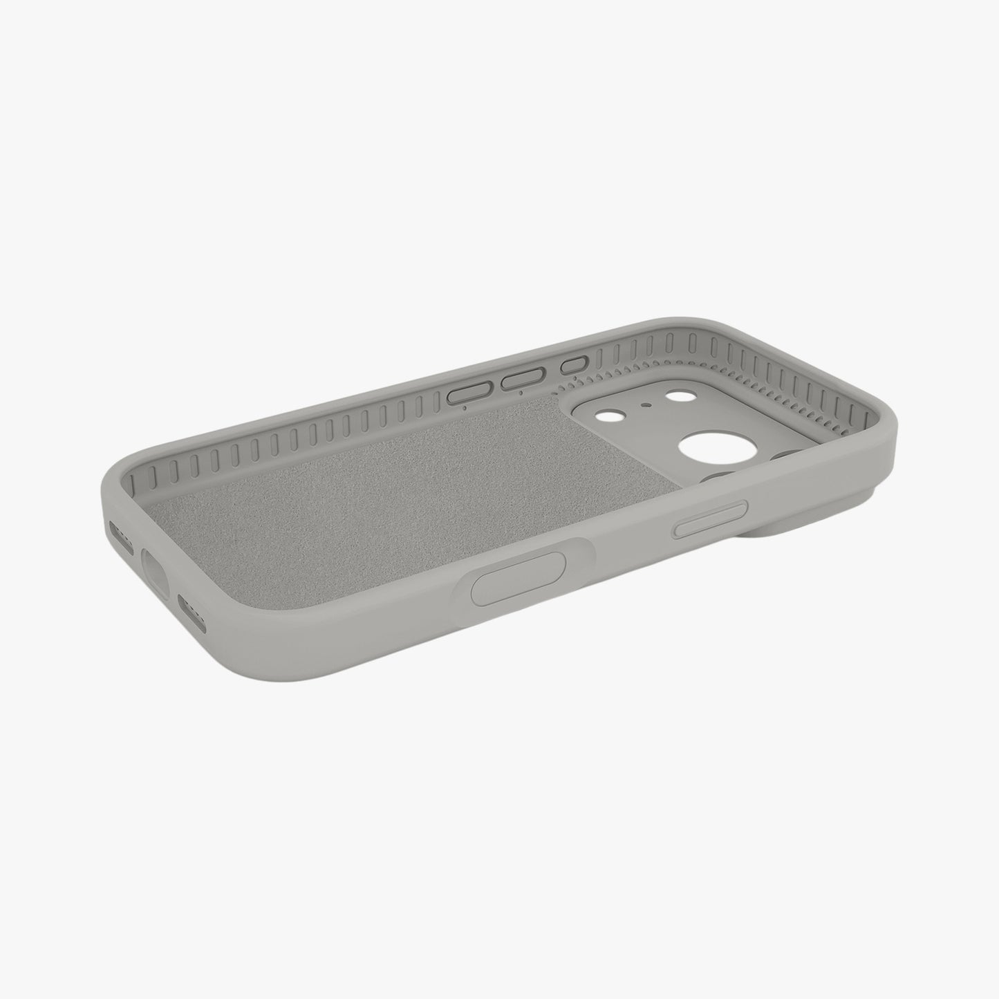 Magnetic Phone Case | Stone Gray Silicone Liquid Solid Color - Precise Fit