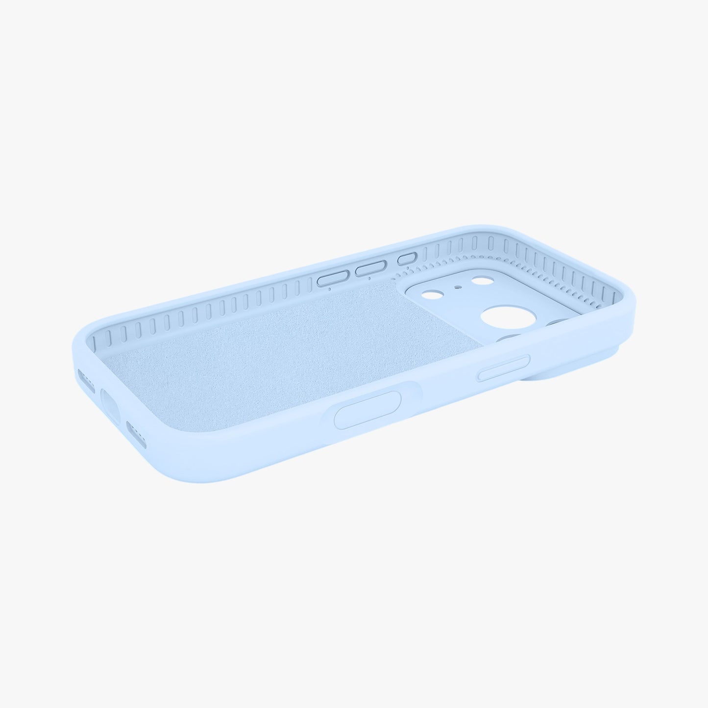 Magnetic Phone Case | Ice Blue Silicone Liquid Solid Color - Precise Fit