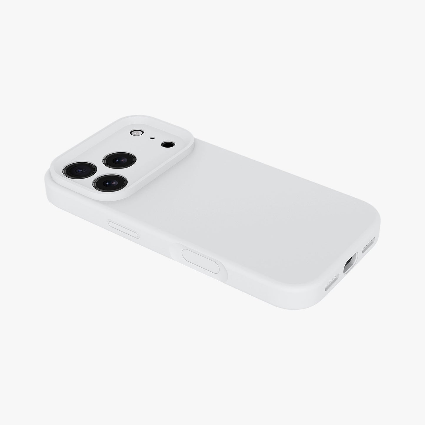 Magnetic Phone Case | Pure White Silicone Liquid Solid Color - Precise Fit