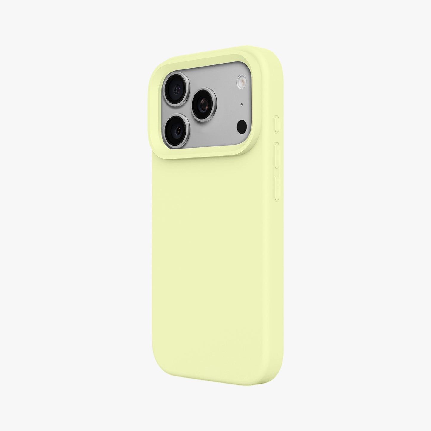 Magnetic Phone Case | Cream Yellow Silicone Liquid Solid Color - Open Camera