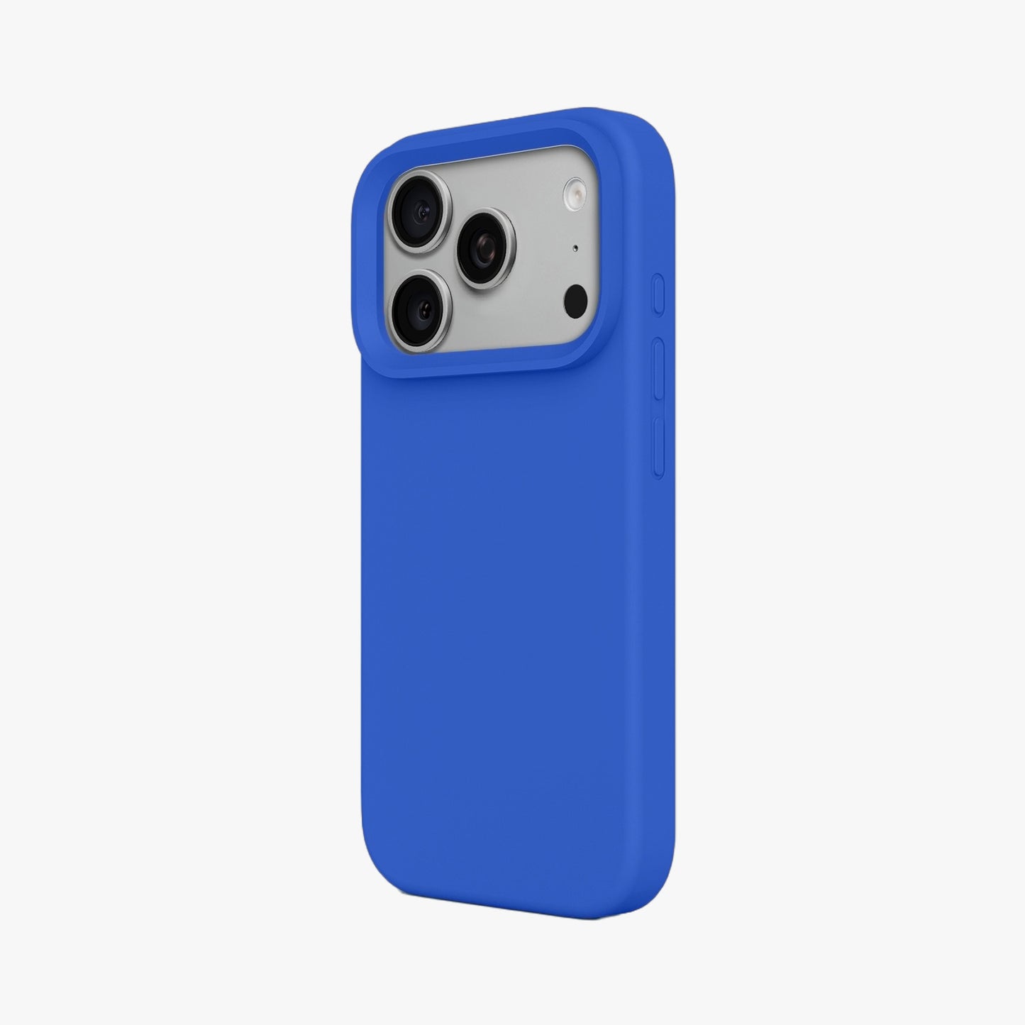 Magnetic Phone Case | Royal Blue Silicone Liquid Solid Color - Open Camera