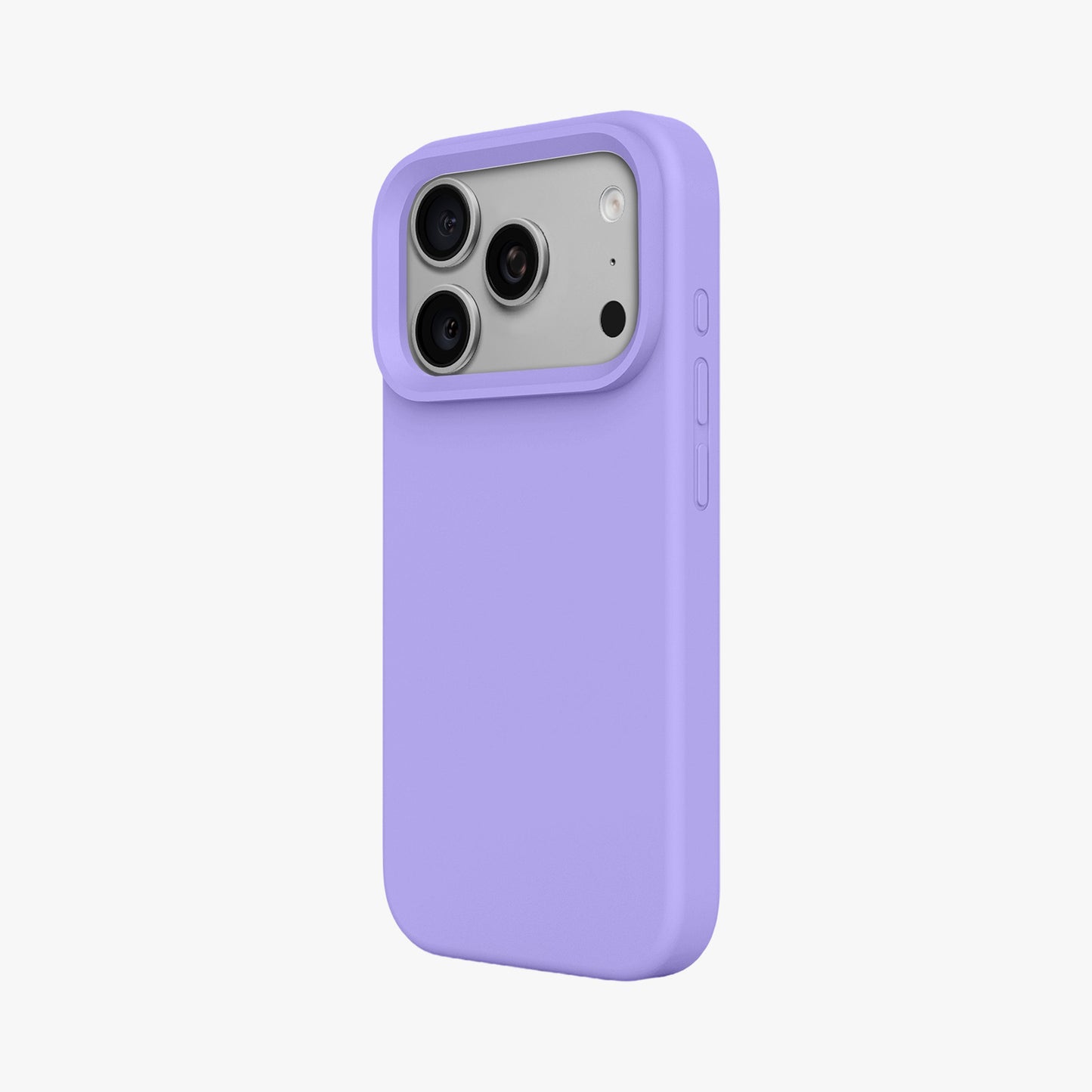 Magnetic Phone Case | Light Purple Silicone Liquid Solid Color - Open Camera