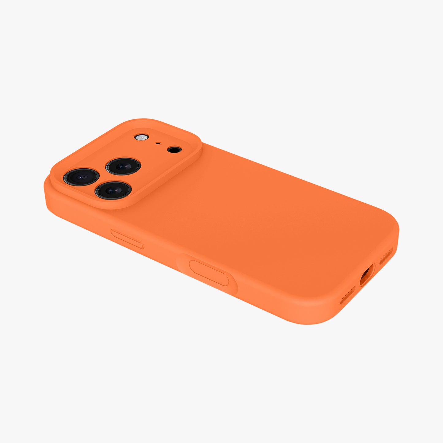 Magnetic Phone Case | Vibrant Orange Silicone Liquid Solid Color - Precise Fit
