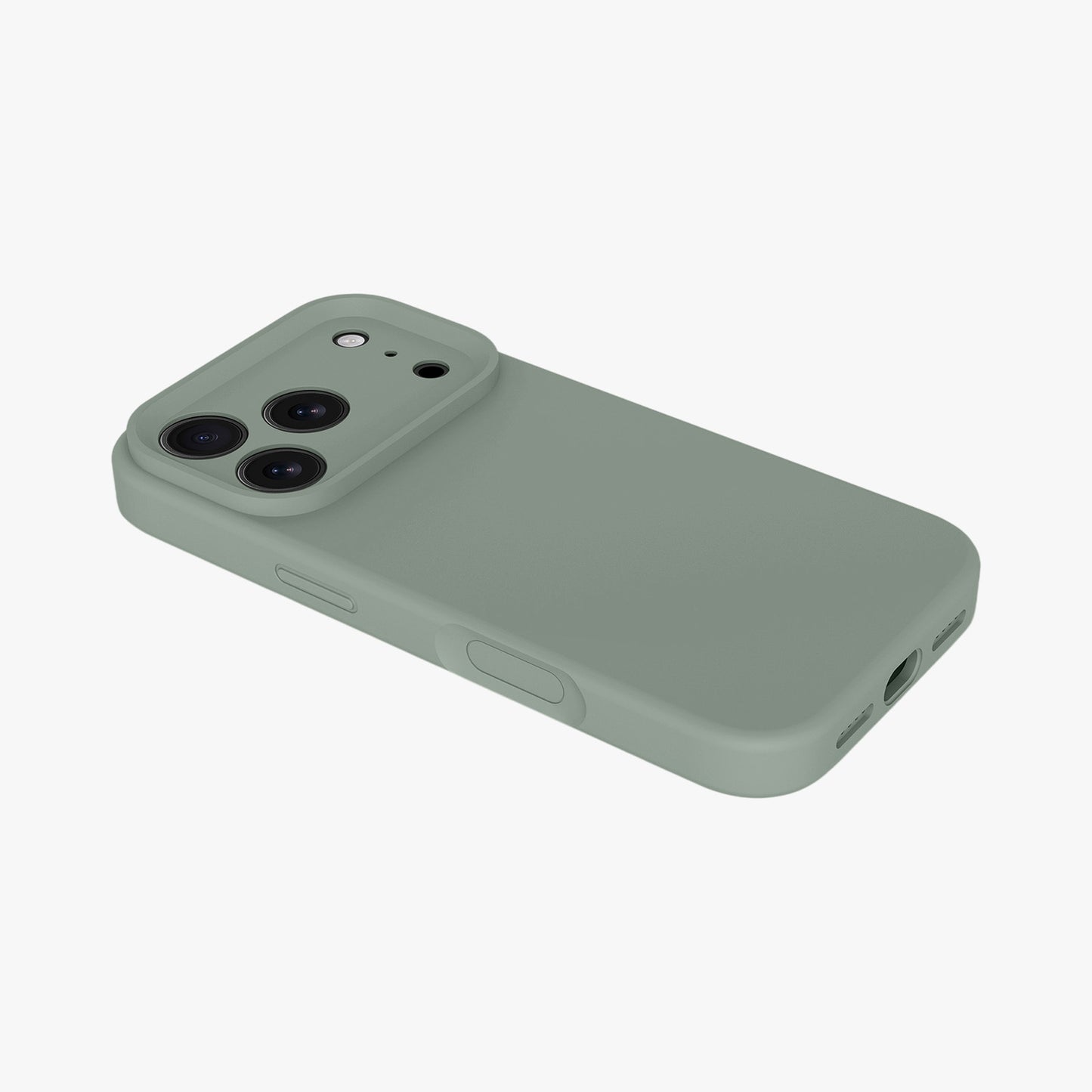Magnetic Phone Case | Sage Green Silicone Liquid Solid Color - Precise Fit