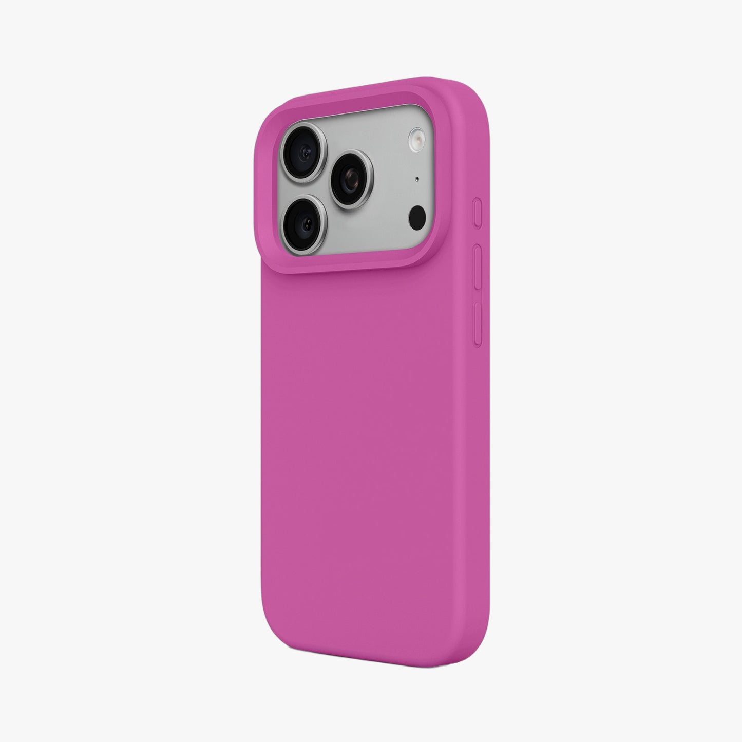 Magnetic Phone Case | Magenta Silicone Liquid Solid Color - Open Camera