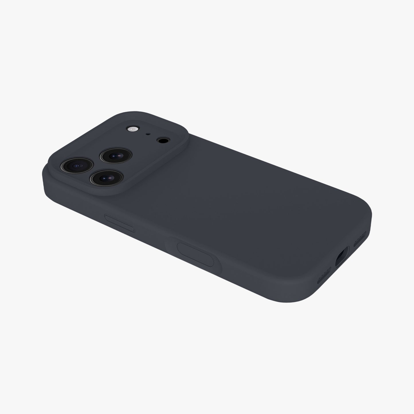 Magnetic Phone Case | Midnight Black Silicone Liquid Solid Color - Precise Fit