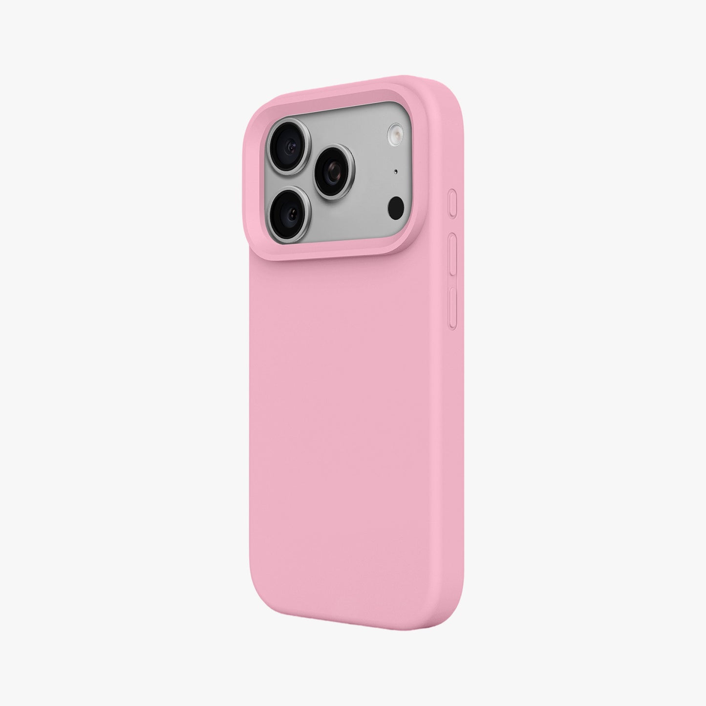 Magnetic Phone Case | Rose Pink Silicone Liquid Solid Color - Open Camera
