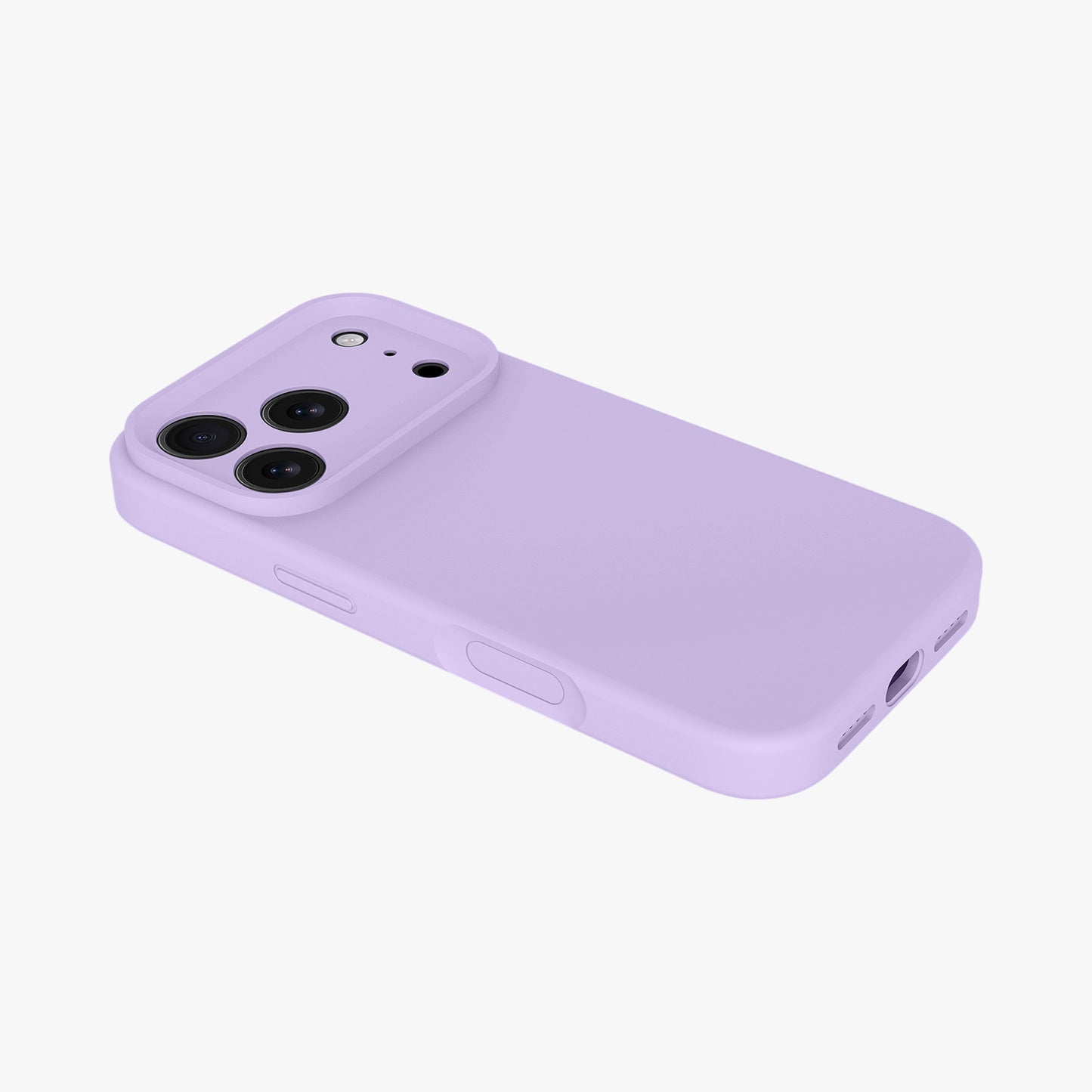 Magnetic Phone Case | Lavender Silicone Liquid Solid Color - Precise Fit