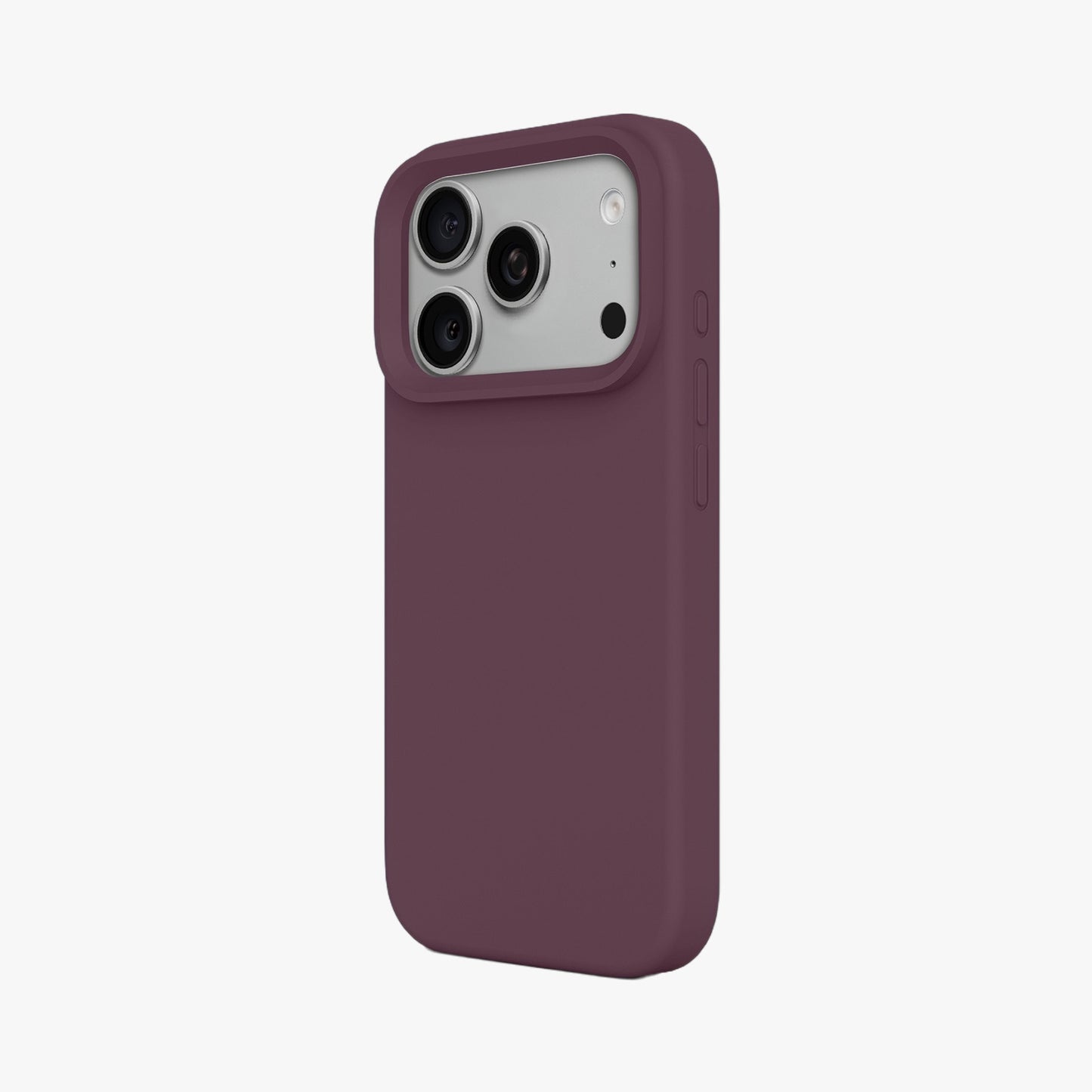 Magnetic Phone Case | Burgundy Silicone Liquid Solid Color - Open Camera