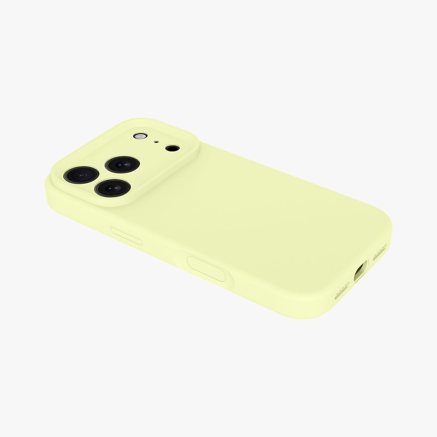 Magnetic Phone Case | Cream Yellow Silicone Liquid Solid Color - Precise Fit