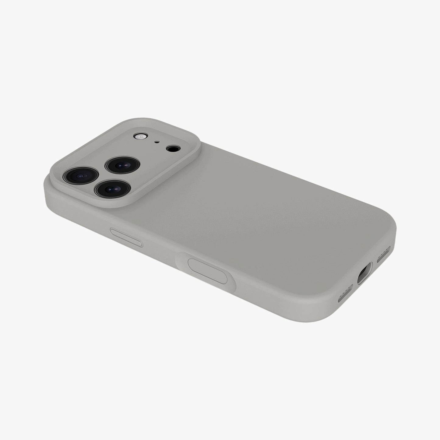 Magnetic Phone Case | Stone Gray Silicone Liquid Solid Color - Precise Fit