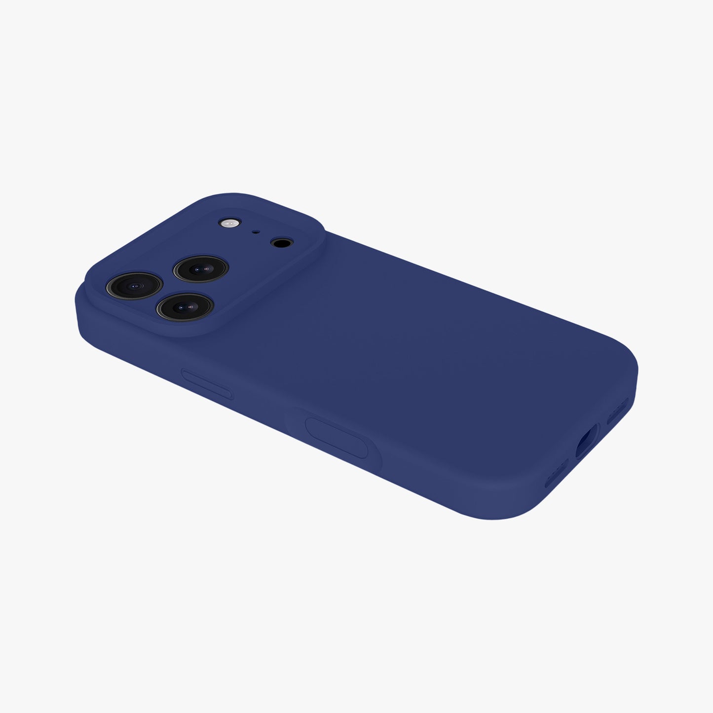 Magnetic Phone Case | Navy Blue Silicone Liquid Solid Color - Precise Fit
