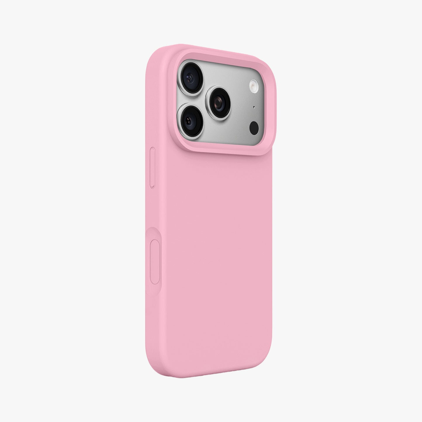 Magnetic Phone Case | Rose Pink Silicone Liquid Solid Color - Open Camera