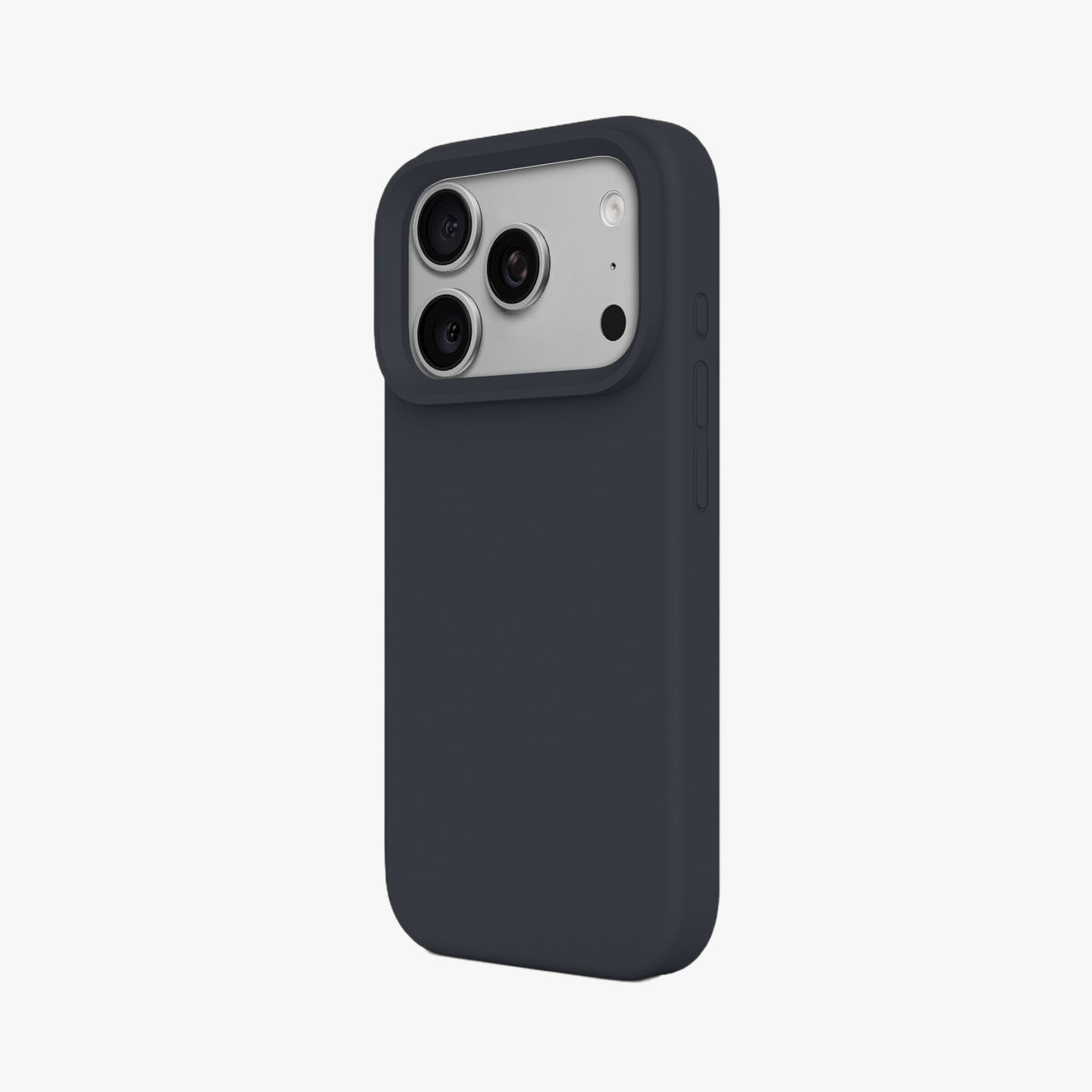 Magnetic Phone Case | Midnight Black Silicone Liquid Solid Color - Open Camera