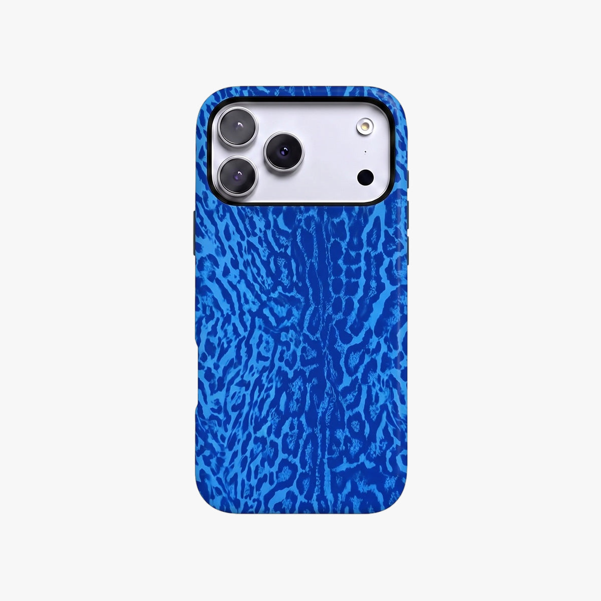 Magnetic Phone Case | Ocean Blue Leopard Pattern